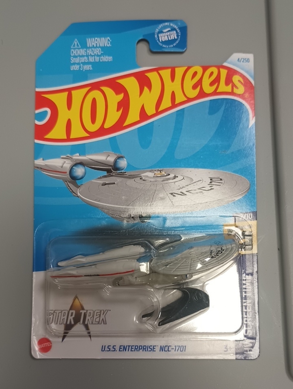 Hot Wheels U.S.S. Enterprise NCC-1701 Kids Toy - Silver and Black